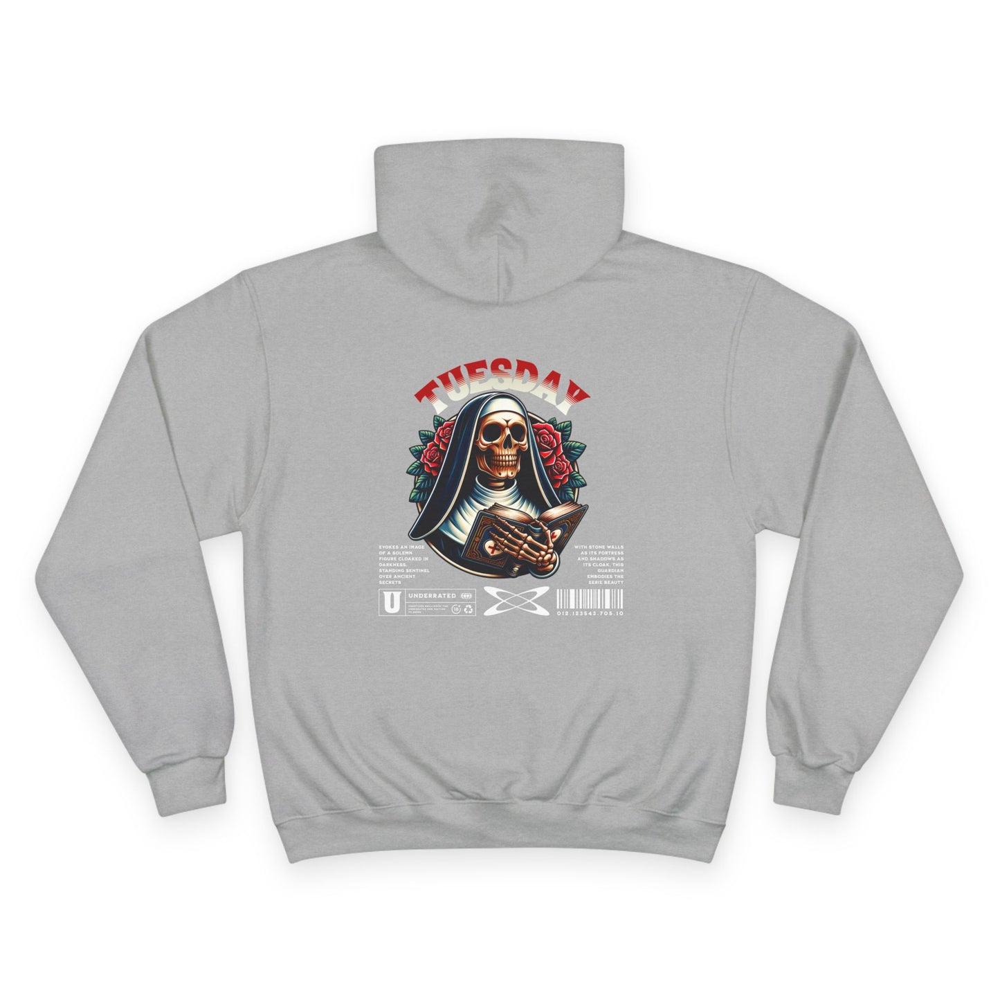 Tuesday Champion Hoodie - Trendy Graphic Sweatshirt, Gift for Her, Cozy Streetwear, Unique Casual Wear, Daily Wear Sweatshirt