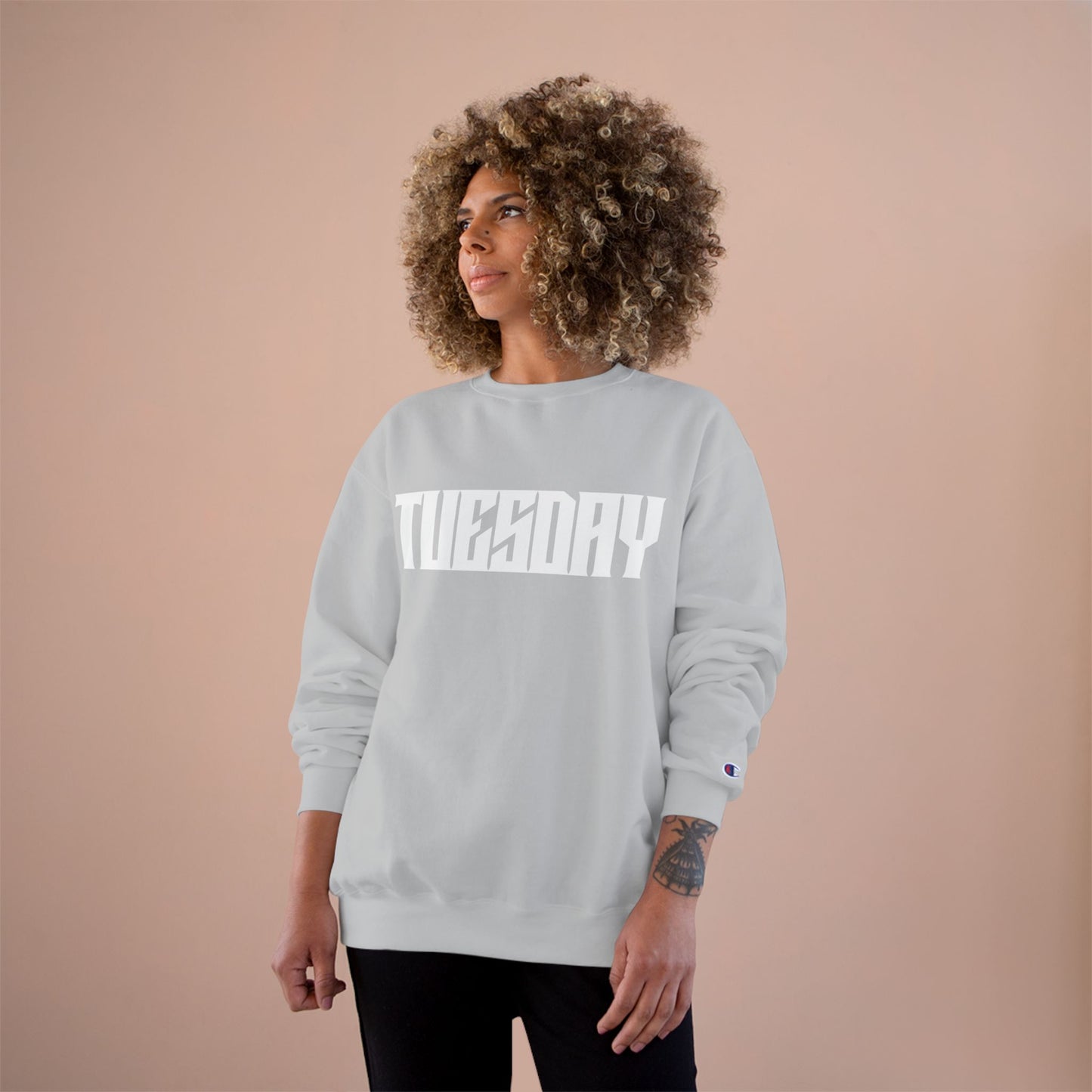 Retro Car Tuesday Champion Sweatshirt, Vintage Graphic Top, Cozy Unisex Apparel, Perfect Gift for Car Lovers, Unique Streetwear