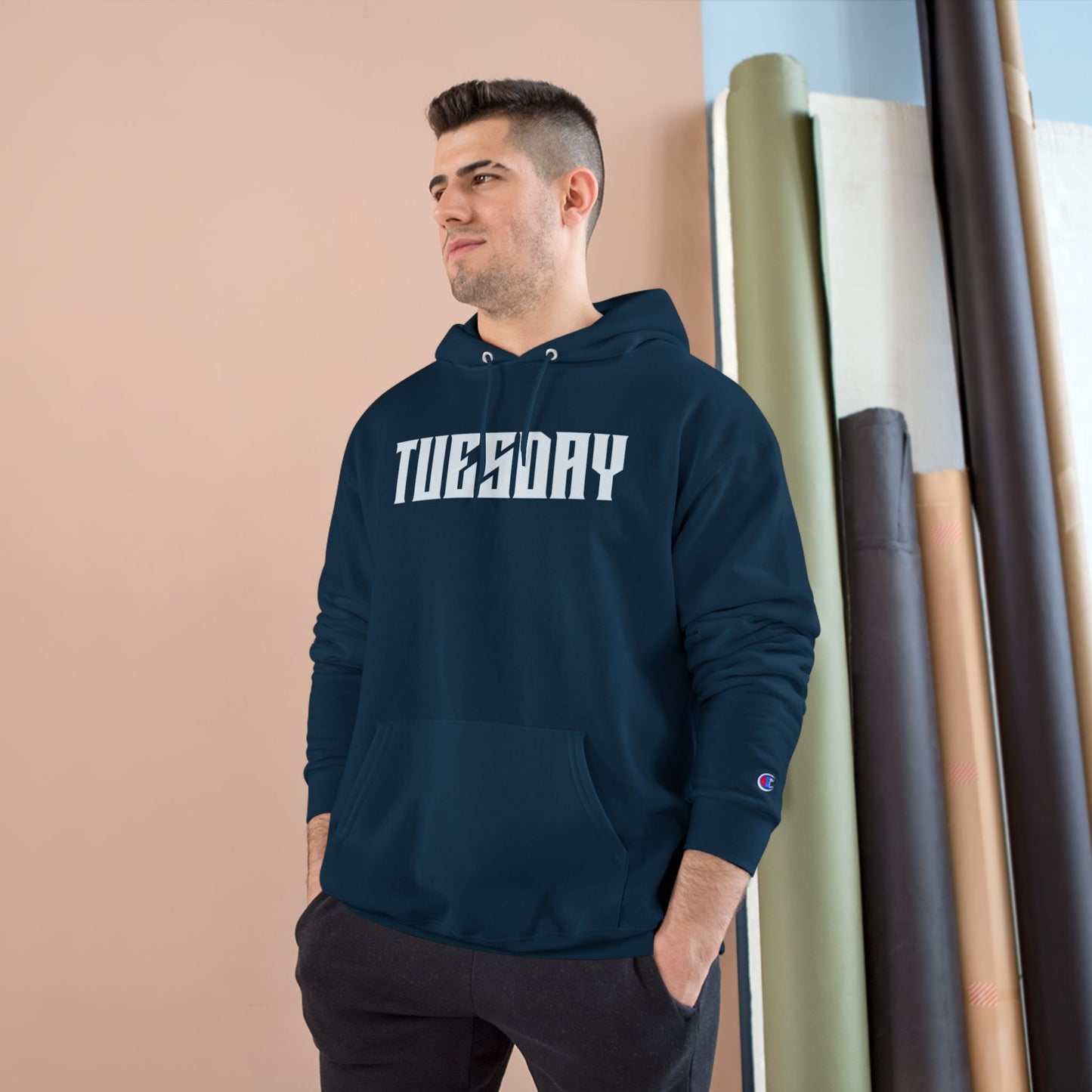 Tuesday Skull Champion Hoodie, Graphic Sweatshirt, Halloween Gift, Unique Casual Wear, Trendy Hoodie for Everyday Style