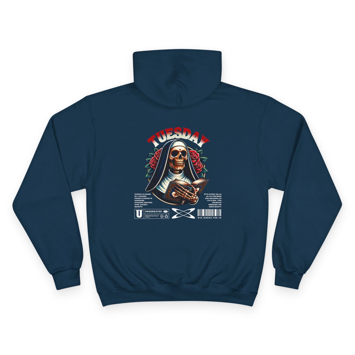 Tuesday Champion Hoodie - Trendy Graphic Sweatshirt, Gift for Her, Cozy Streetwear, Unique Casual Wear, Daily Wear Sweatshirt