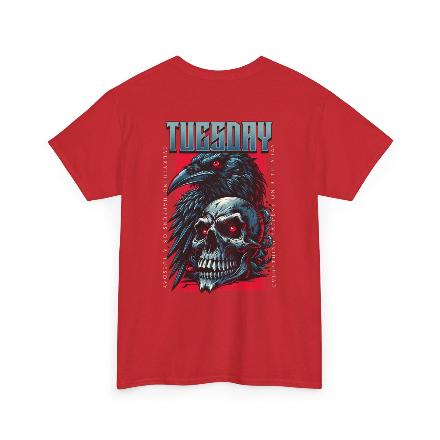 Gothic Skull and Raven Tee, Casual Gothic Fashion, Halloween Shirt, Dark Aesthetic Apparel, Unisex Graphic Cotton Tee, Trendy Everyday Wear