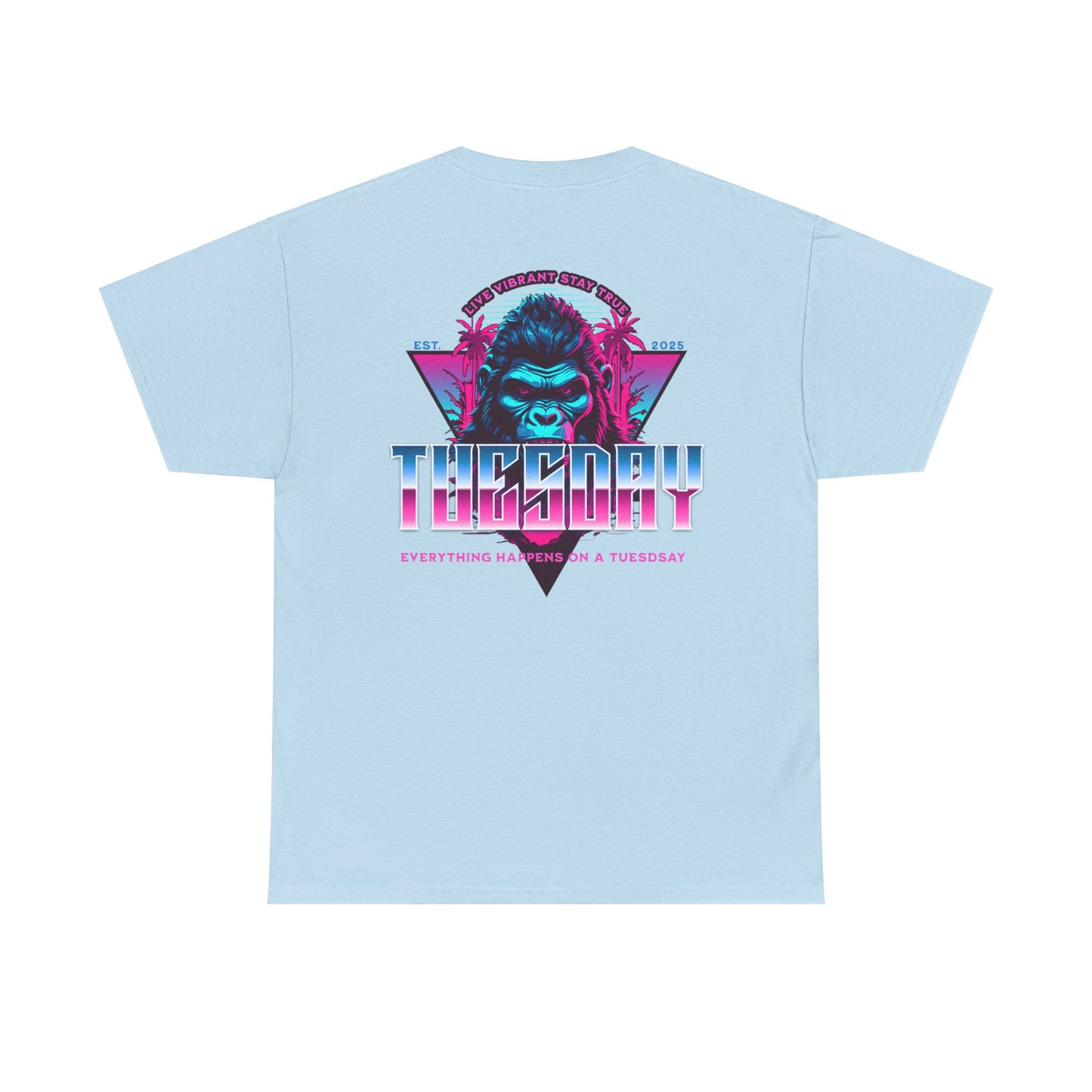Retro Tuesday Graphic Tee, Fun Casual T-Shirt for Everyday Wear, Unisex Cotton Top, Party Shirt, Gift for Birthdays and Celebrations