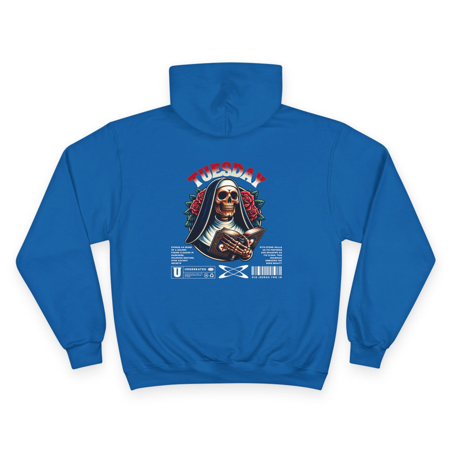Tuesday Champion Hoodie - Trendy Graphic Sweatshirt, Gift for Her, Cozy Streetwear, Unique Casual Wear, Daily Wear Sweatshirt