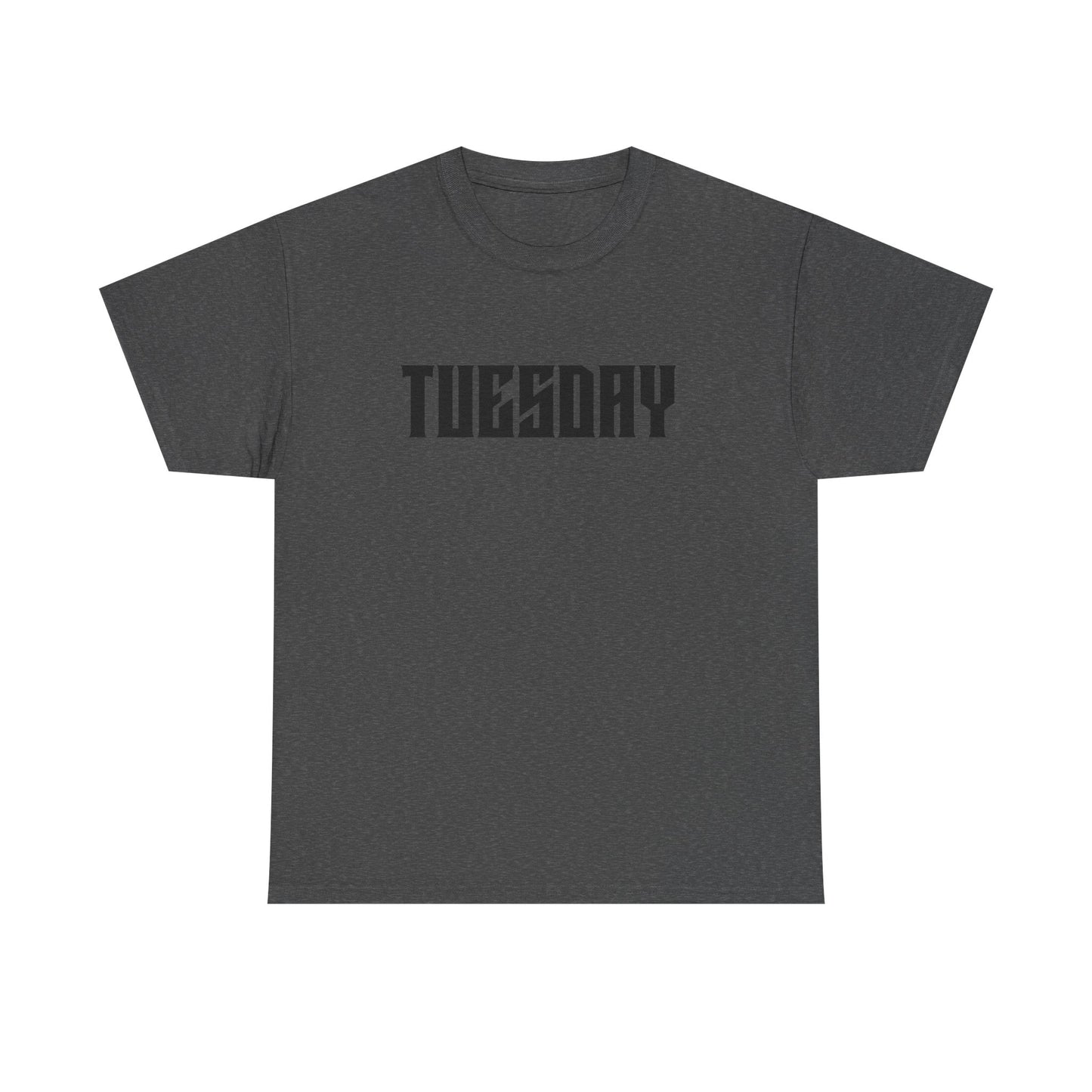 Graphic Tee with 'Tuesday' Print, Casual Wear, Streetwear, Gift for Students, Unisex Top, Everyday Fashion, Weekend Style