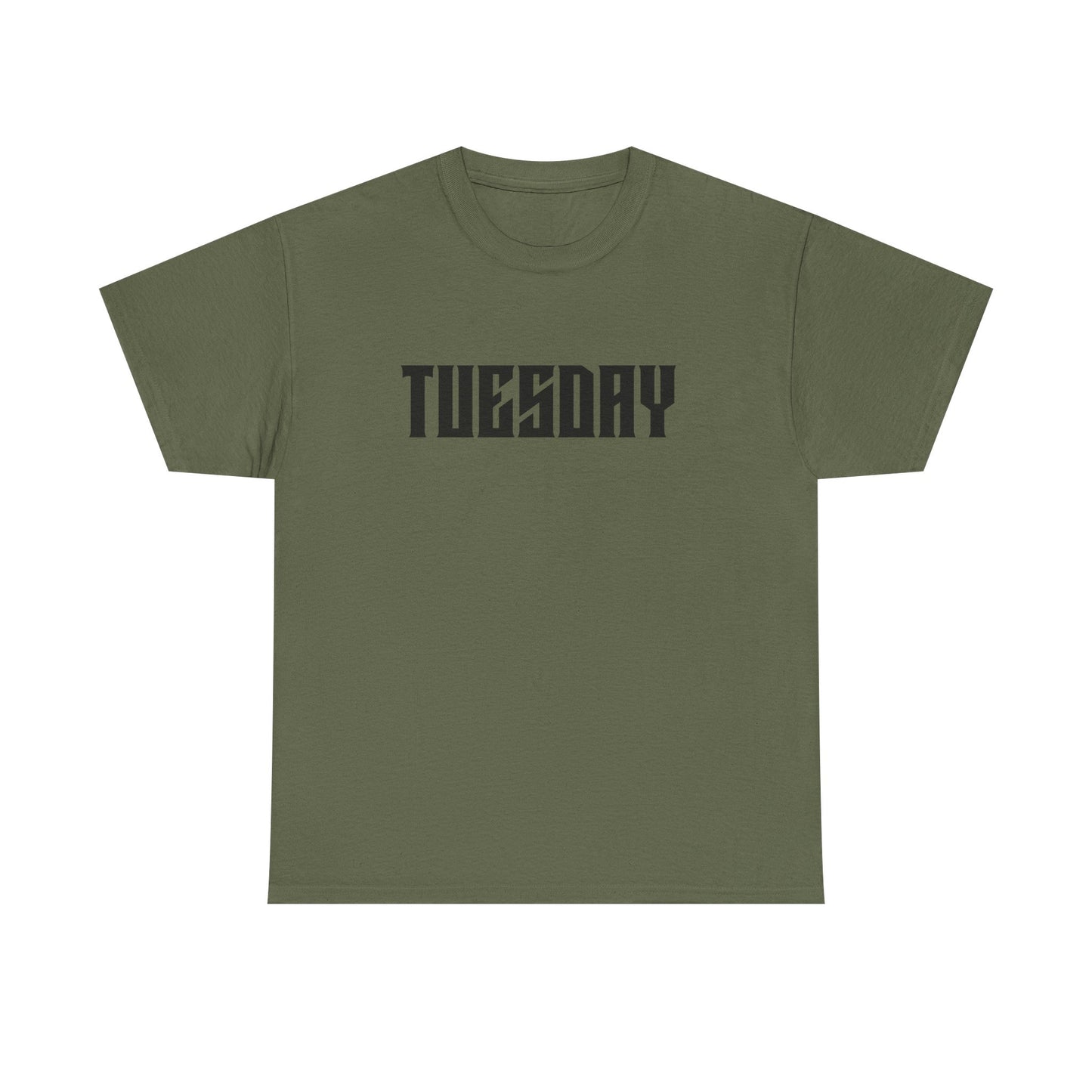 Graphic Tee with 'Tuesday' Print, Casual Wear, Streetwear, Gift for Students, Unisex Top, Everyday Fashion, Weekend Style