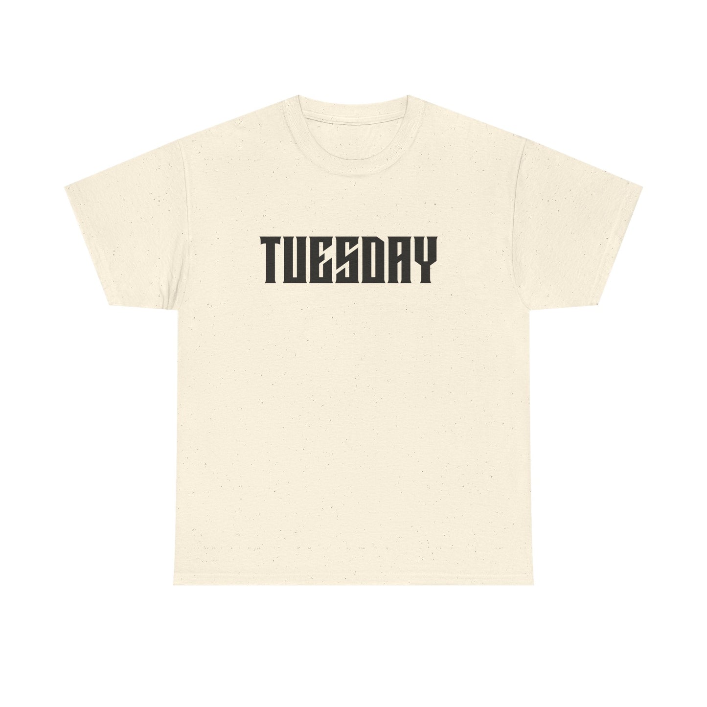Graphic Tee with 'Tuesday' Print, Casual Wear, Streetwear, Gift for Students, Unisex Top, Everyday Fashion, Weekend Style