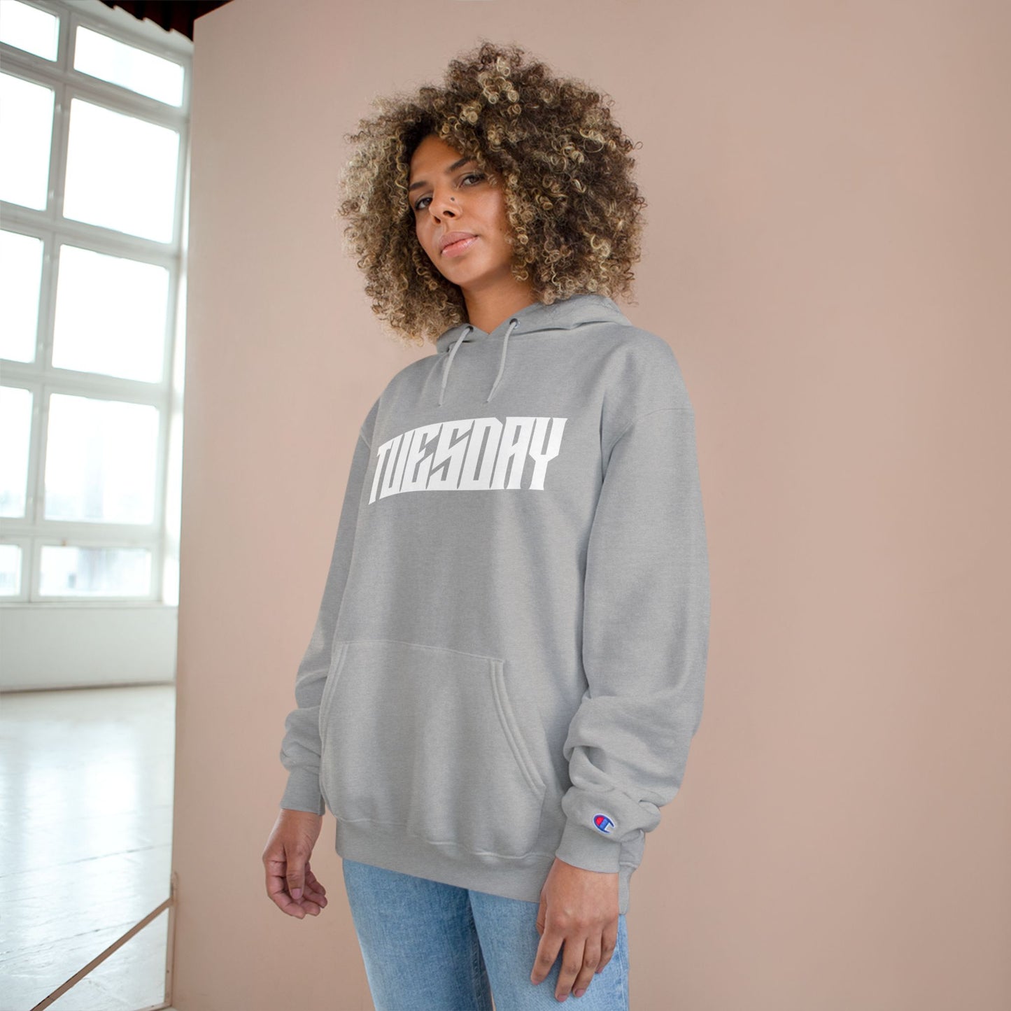 Graphic Tuesday Hoodie, Casual Sweatshirt, Unisex Fashion, Gift for Her, Everyday Wear, Trendy Streetwear