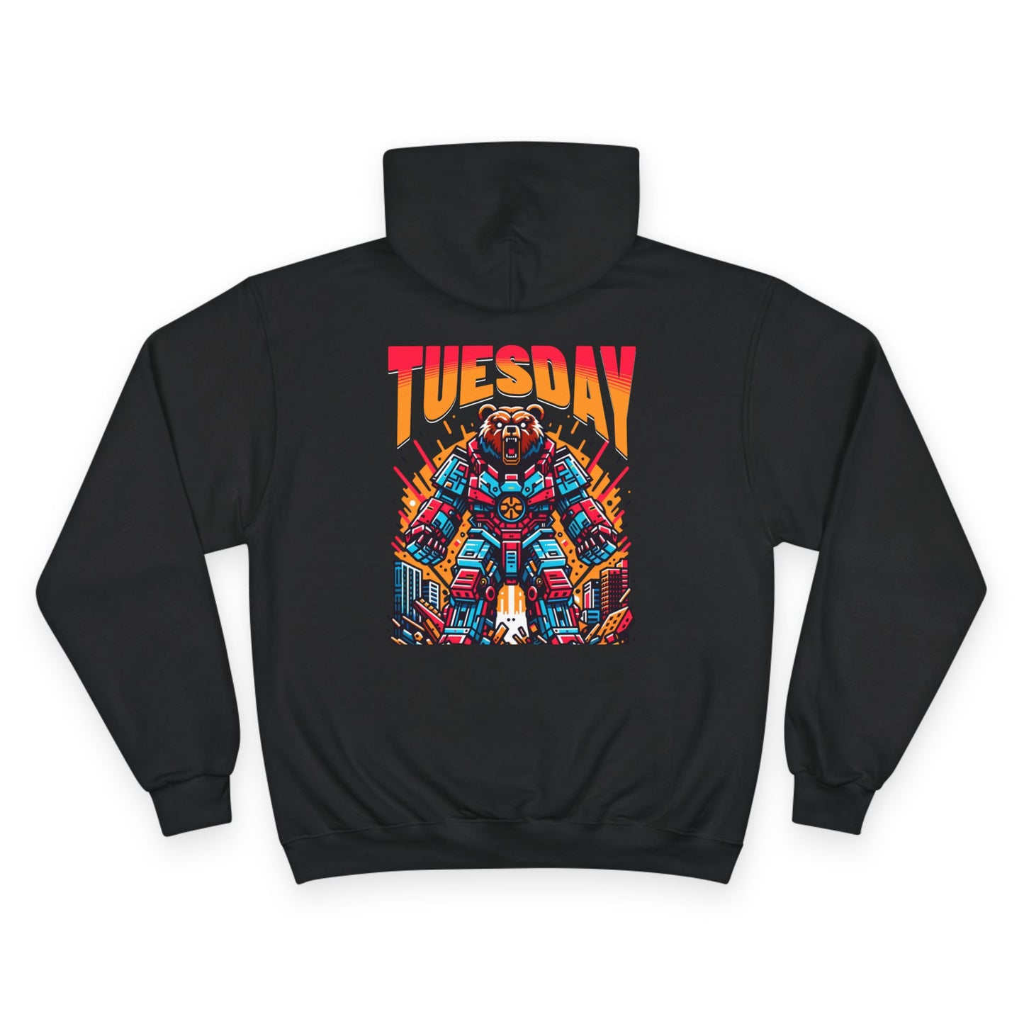 Stylish Tuesday Champion Hoodie, Graphic Hoodie, Casual Wear, Gift for Him, Unique Sweatshirt, Everyday Comfort