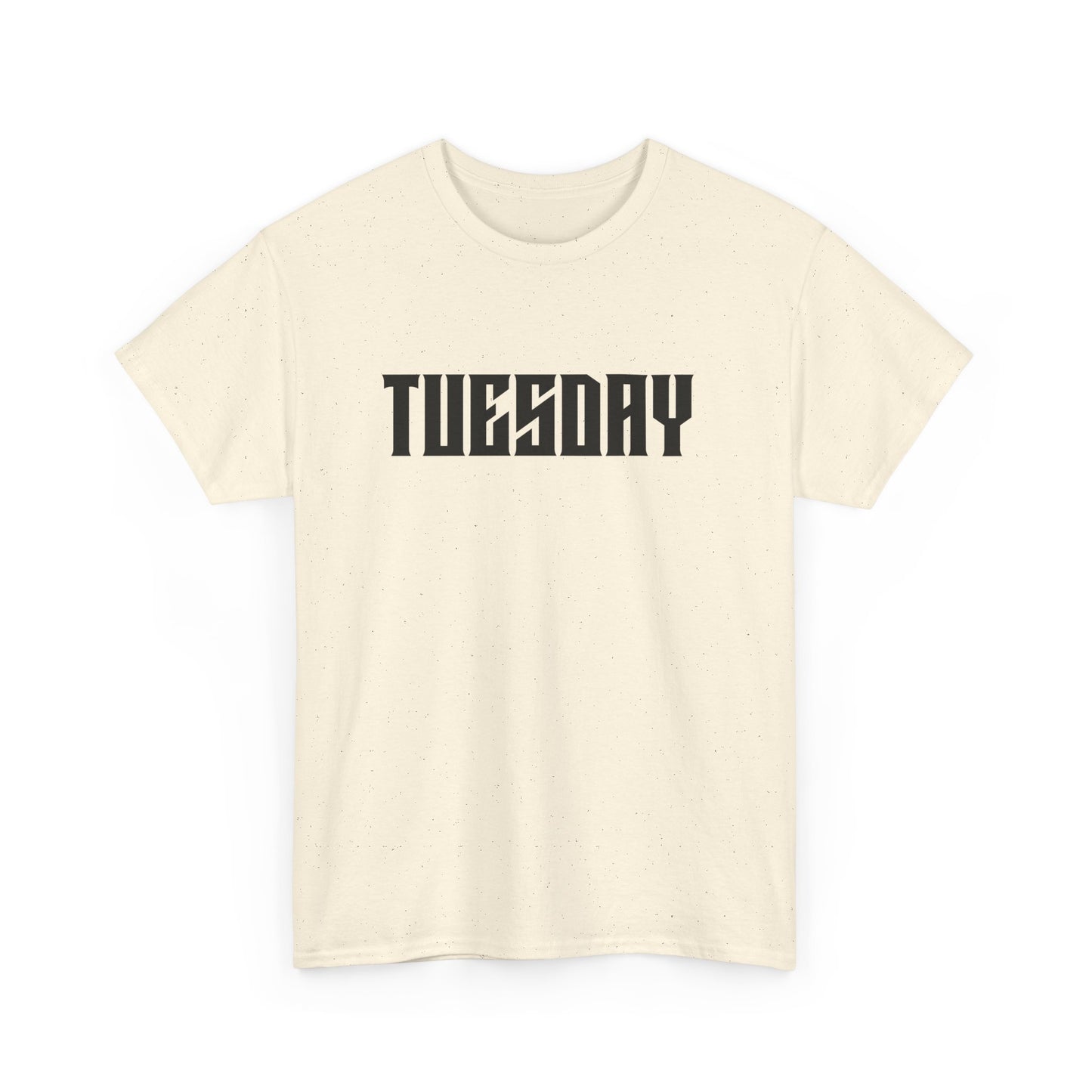 Graphic Tee with 'Tuesday' Print, Casual Wear, Streetwear, Gift for Students, Unisex Top, Everyday Fashion, Weekend Style