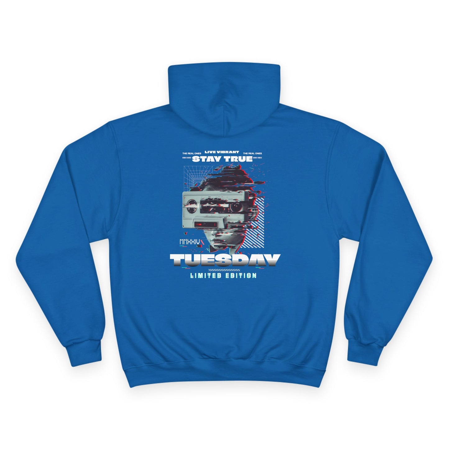 Limited Edition Tuesday Champion Hoodie - Stay True, Cozy Sweatshirt, Gift for Her, Comfy Casual Wear, Unique Sweatshirt