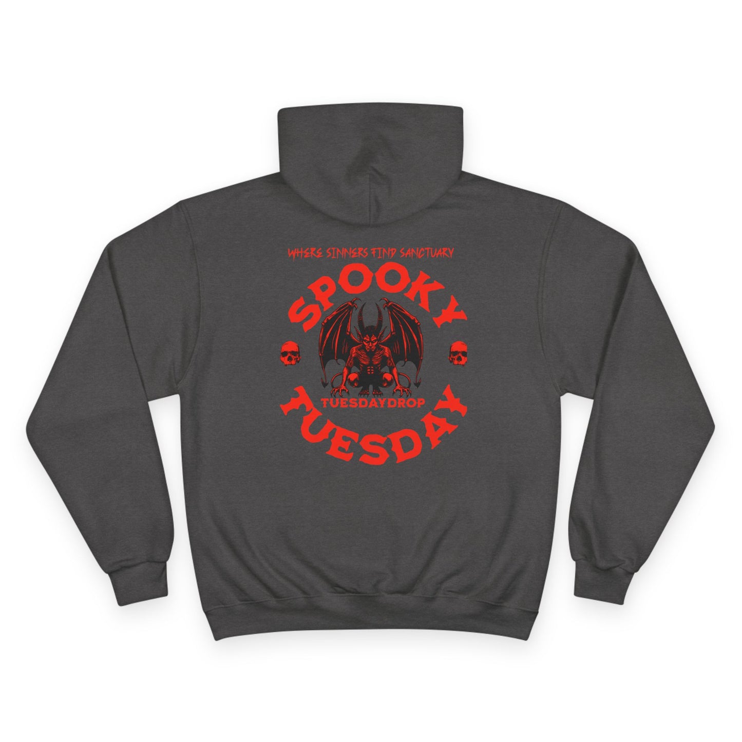 Spooky Tuesday Hoodie, Halloween Sweatshirt, Cozy Fall Fashion, Unisex Pullover, Perfect for October Celebrations, Gift for Horror Fans