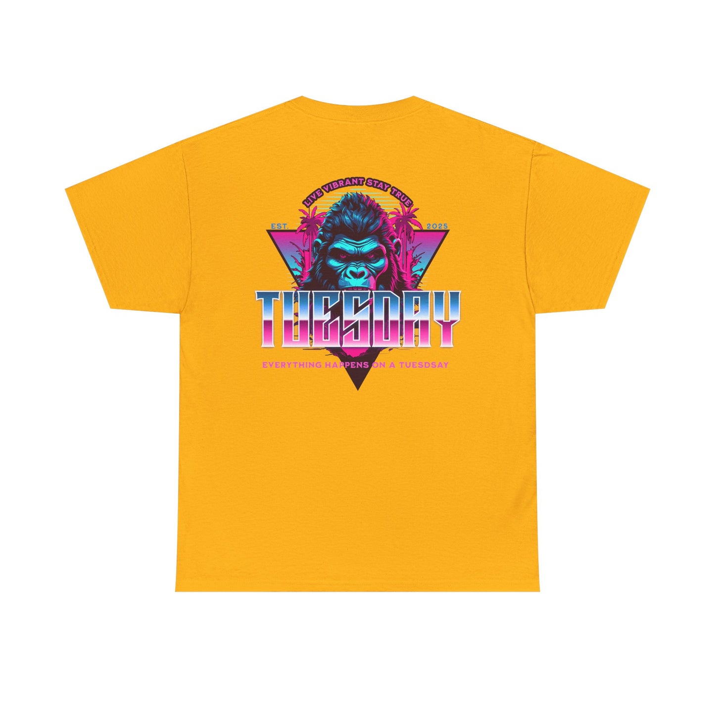 Retro Tuesday Graphic Tee, Fun Casual T-Shirt for Everyday Wear, Unisex Cotton Top, Party Shirt, Gift for Birthdays and Celebrations