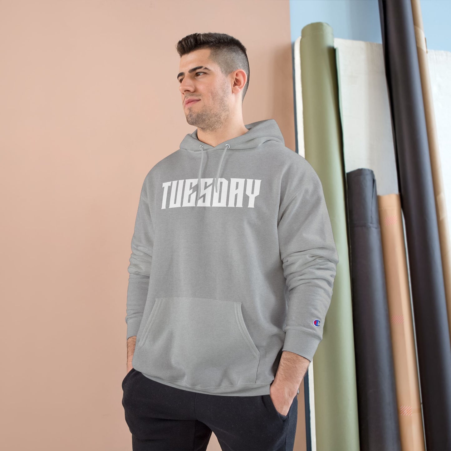 Champion Hoodie - Trendy Graphic Sweatshirt for Casual Wear, Perfect for Tuesdays, Gifts, Streetwear, Cozy Style