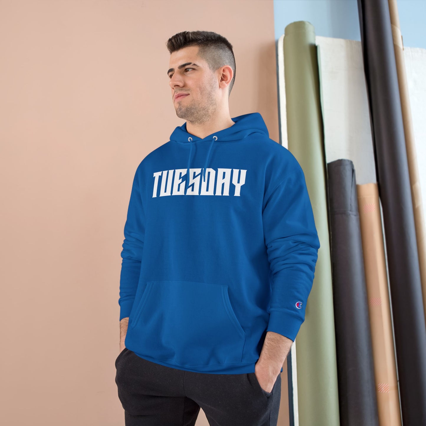 Champion Hoodie - Trendy Graphic Sweatshirt for Casual Wear, Perfect for Tuesdays, Gifts, Streetwear, Cozy Style