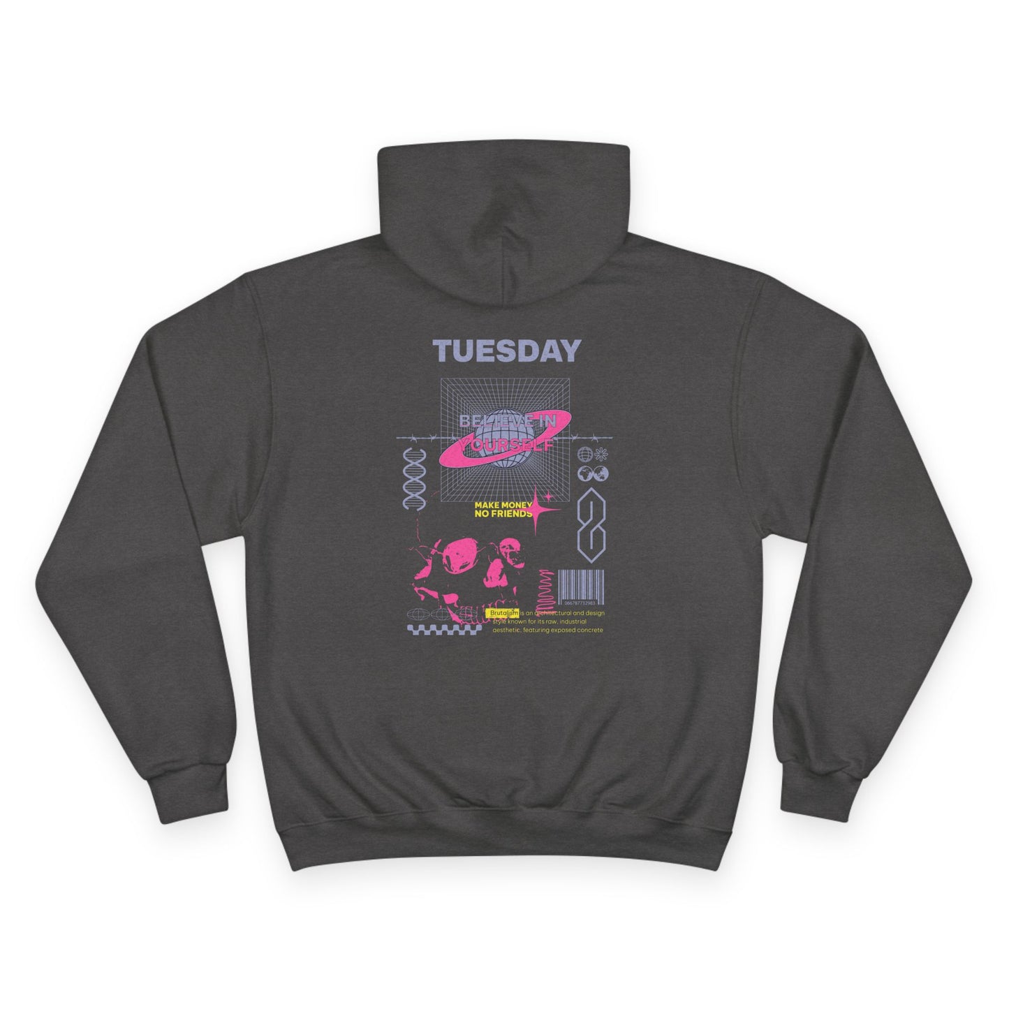 Graphic Tuesday Hoodie, Casual Sweatshirt, Unisex Fashion, Gift for Her, Everyday Wear, Trendy Streetwear