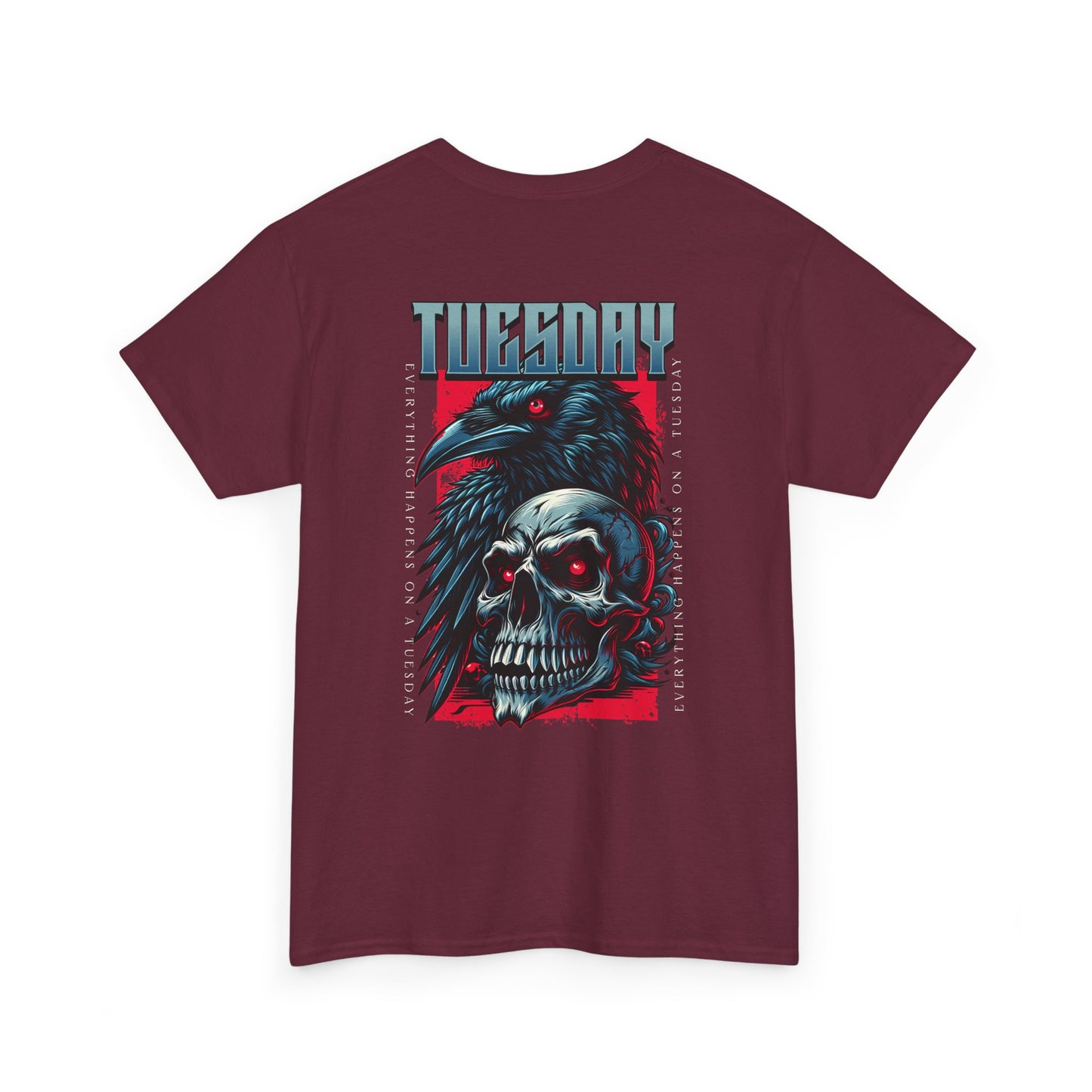 Gothic Skull and Raven Tee, Casual Gothic Fashion, Halloween Shirt, Dark Aesthetic Apparel, Unisex Graphic Cotton Tee, Trendy Everyday Wear
