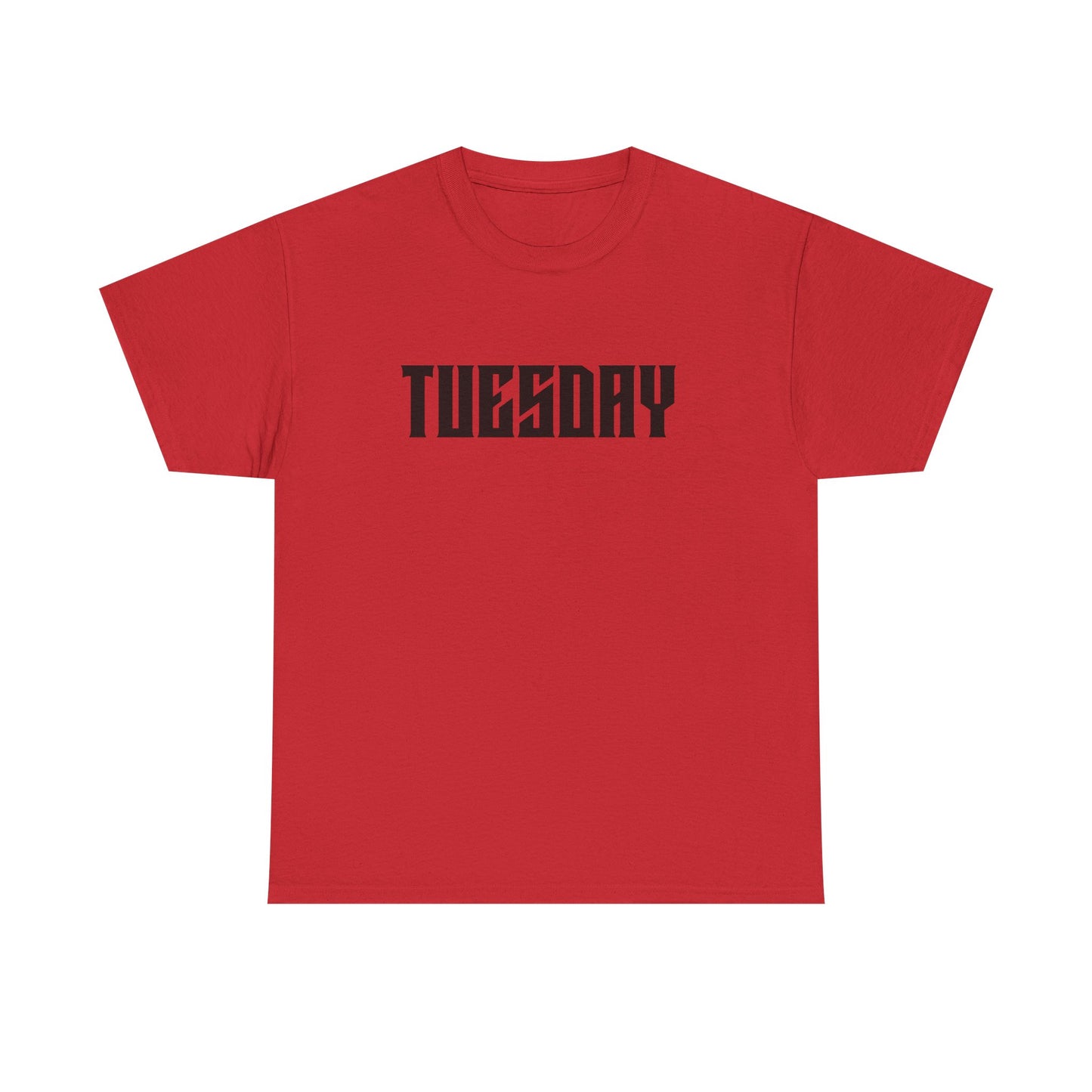 Graphic Tee with 'Tuesday' Print, Casual Wear, Streetwear, Gift for Students, Unisex Top, Everyday Fashion, Weekend Style