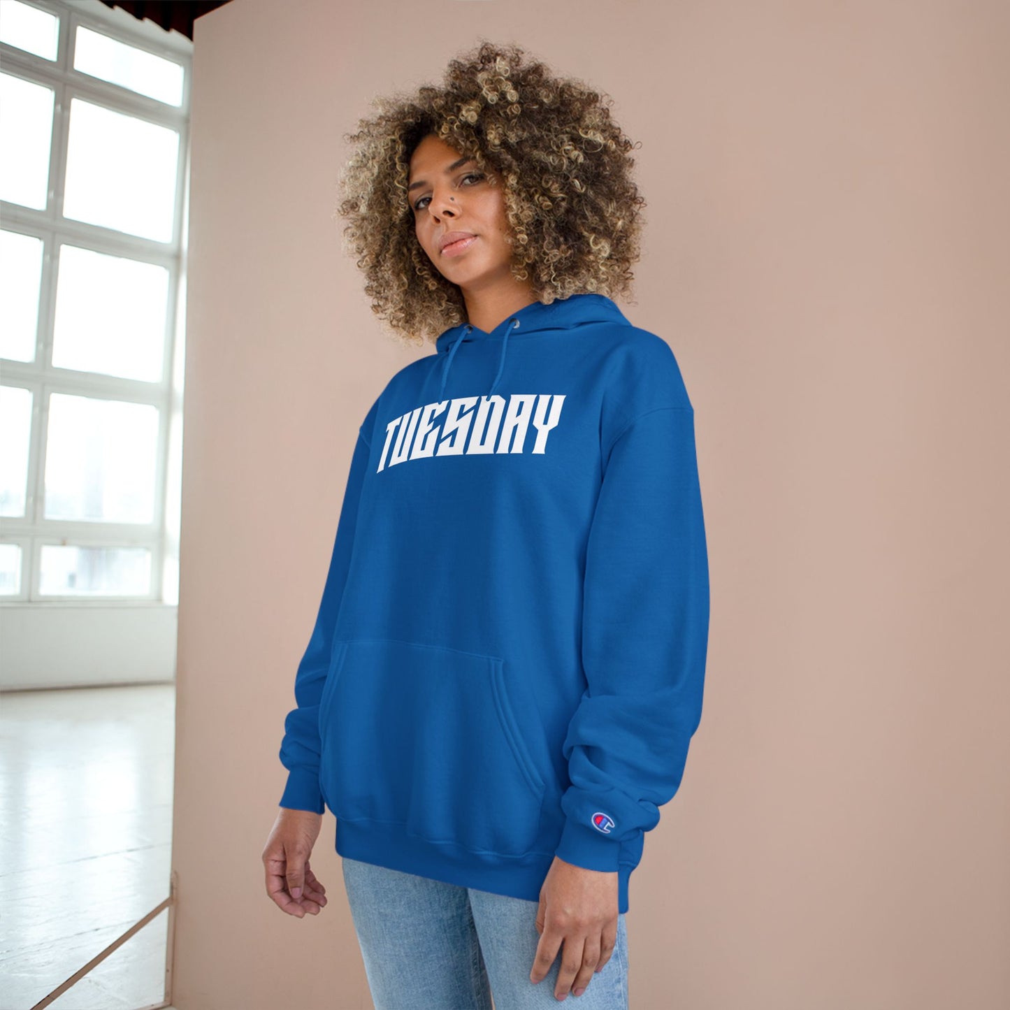 Champion Hoodie - Trendy Graphic Sweatshirt for Casual Wear, Perfect for Tuesdays, Gifts, Streetwear, Cozy Style