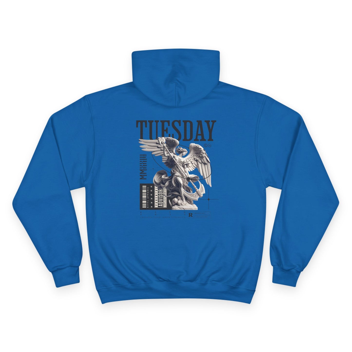 Tuesday Champion Hoodie - Stylish & Comfy Oversized Hoodie, Gift for Her, Unique Sweatshirt for Daily Wear, Cozy Fashion Statement