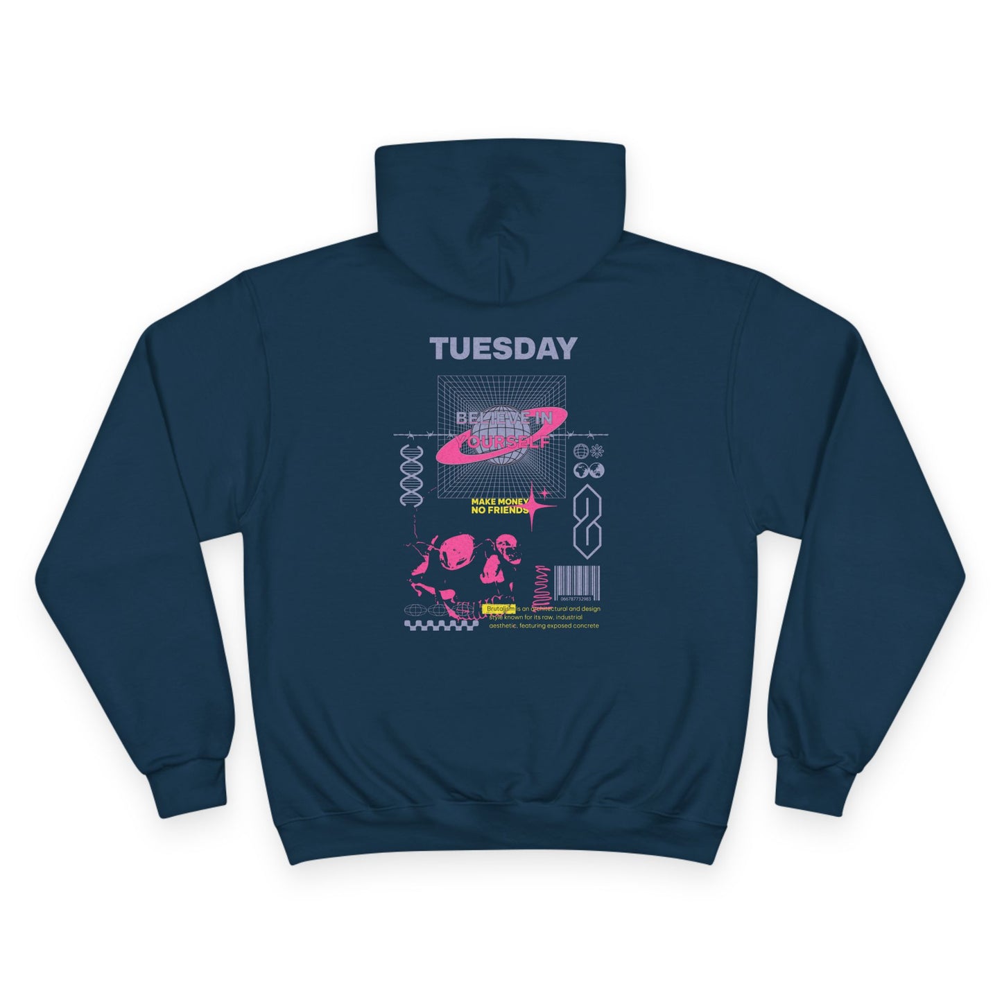 Graphic Tuesday Hoodie, Casual Sweatshirt, Unisex Fashion, Gift for Her, Everyday Wear, Trendy Streetwear
