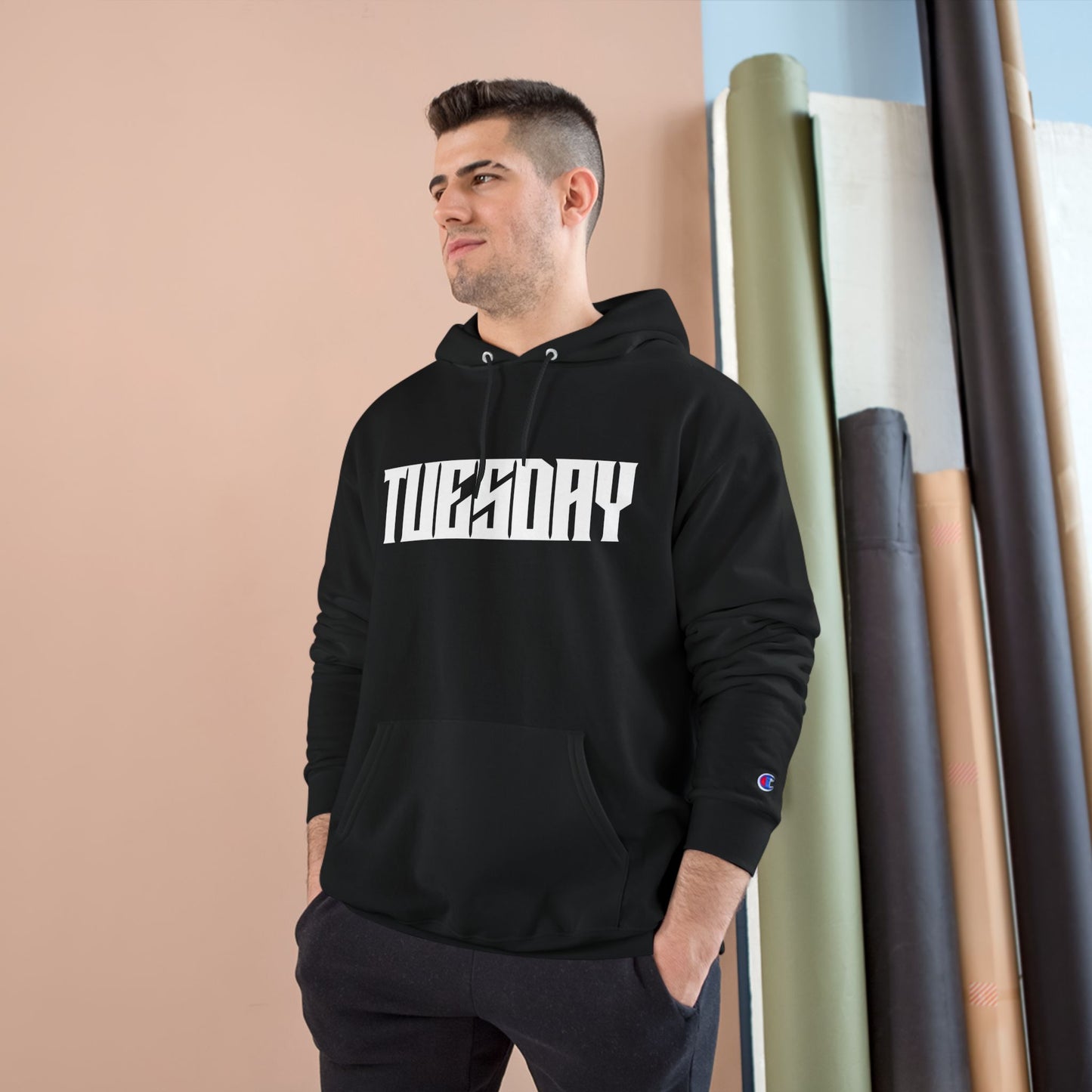 Graphic Tuesday Hoodie, Casual Sweatshirt, Unisex Fashion, Gift for Her, Everyday Wear, Trendy Streetwear