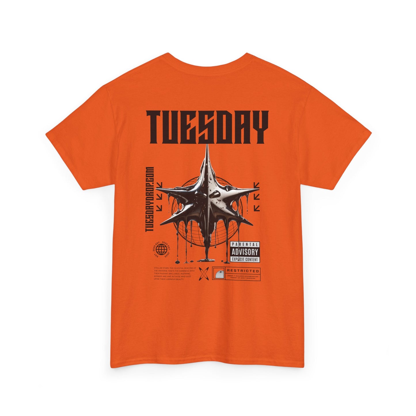 Graphic Tee with 'Tuesday' Print, Casual Wear, Streetwear, Gift for Students, Unisex Top, Everyday Fashion, Weekend Style