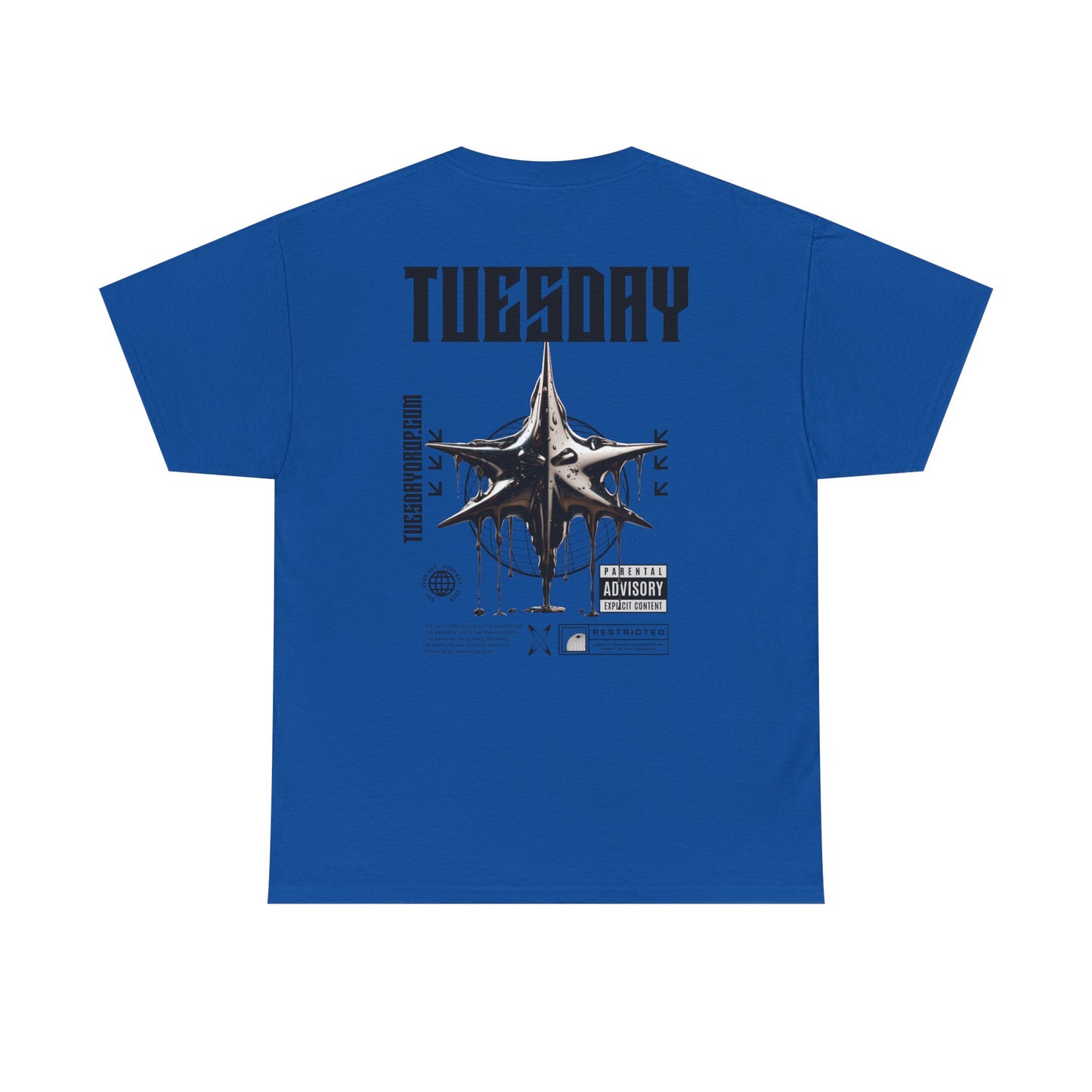 Graphic Tee with 'Tuesday' Print, Casual Wear, Streetwear, Gift for Students, Unisex Top, Everyday Fashion, Weekend Style