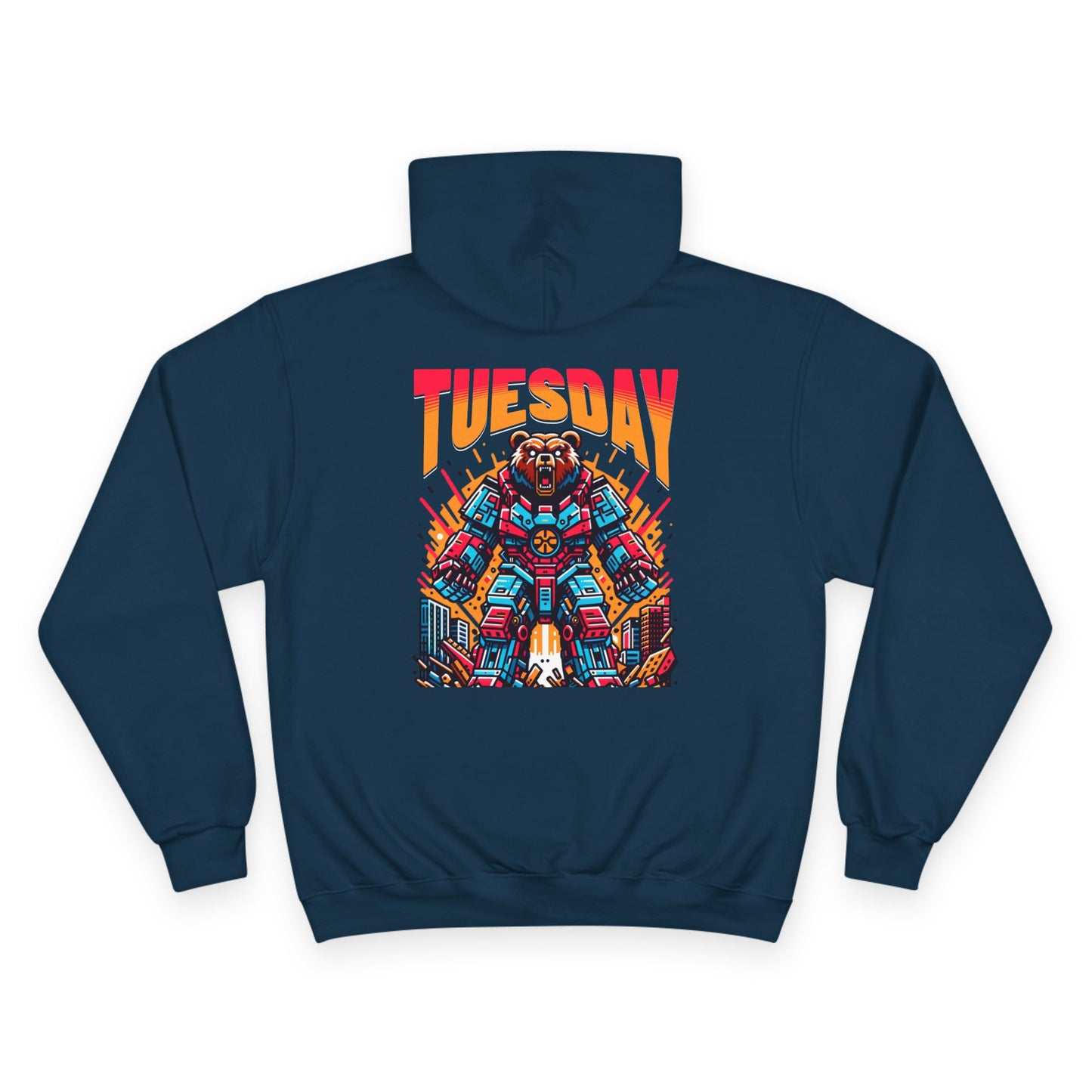 Stylish Tuesday Champion Hoodie, Graphic Hoodie, Casual Wear, Gift for Him, Unique Sweatshirt, Everyday Comfort