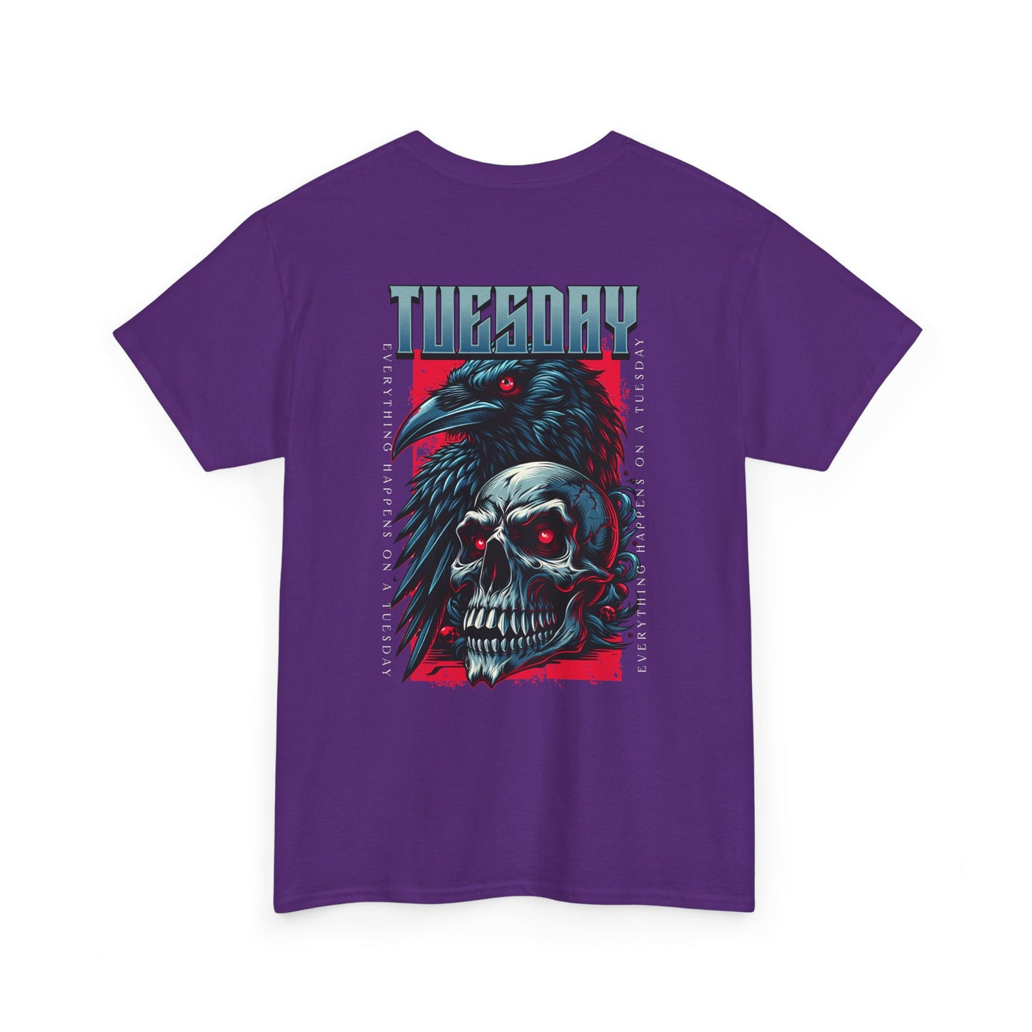 Gothic Skull and Raven Tee, Casual Gothic Fashion, Halloween Shirt, Dark Aesthetic Apparel, Unisex Graphic Cotton Tee, Trendy Everyday Wear