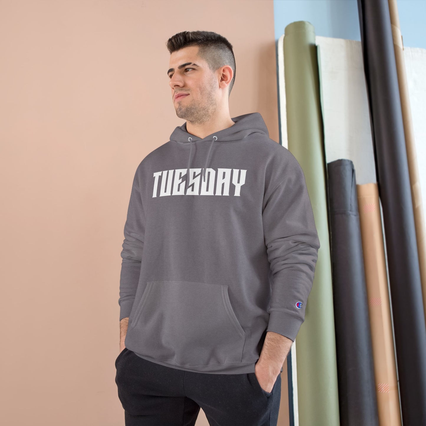 Champion Hoodie - Trendy Graphic Sweatshirt for Casual Wear, Perfect for Tuesdays, Gifts, Streetwear, Cozy Style