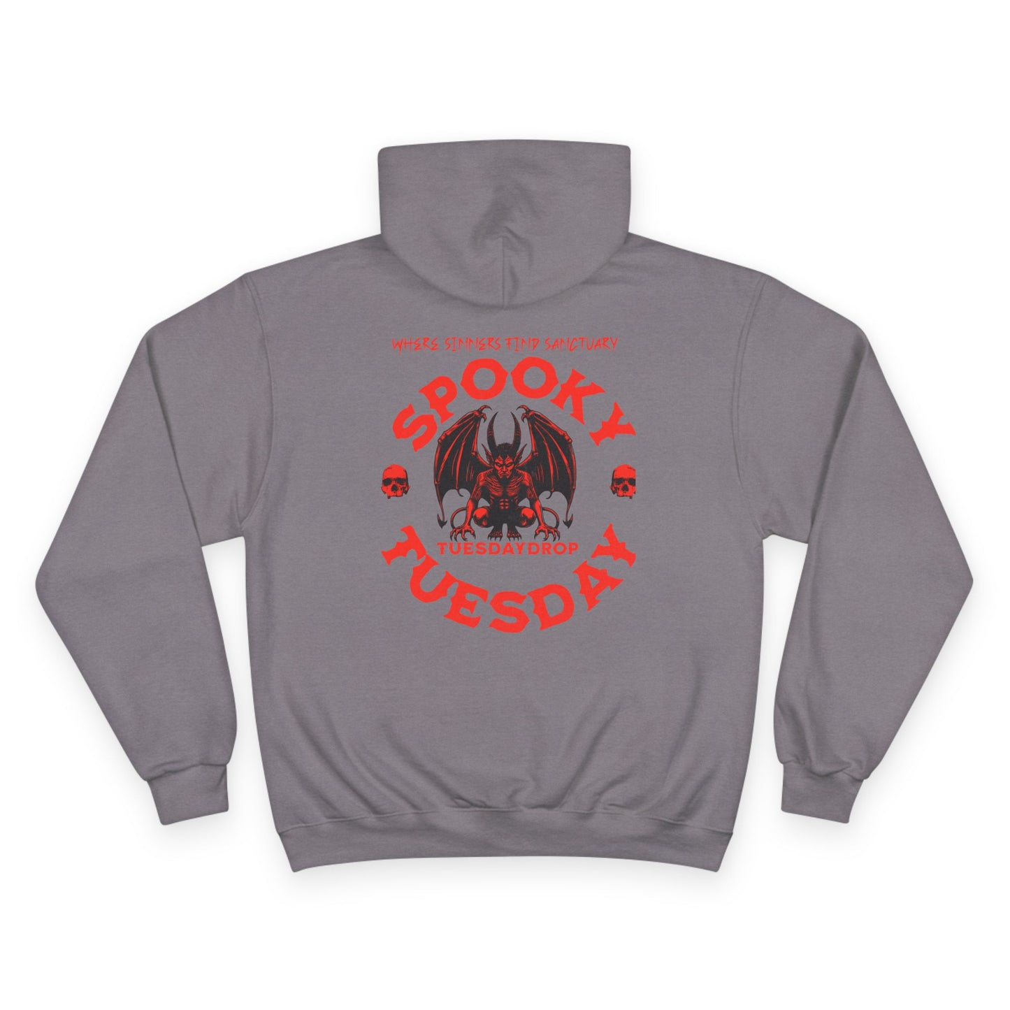 Spooky Tuesday Hoodie, Halloween Sweatshirt, Cozy Fall Fashion, Unisex Pullover, Perfect for October Celebrations, Gift for Horror Fans