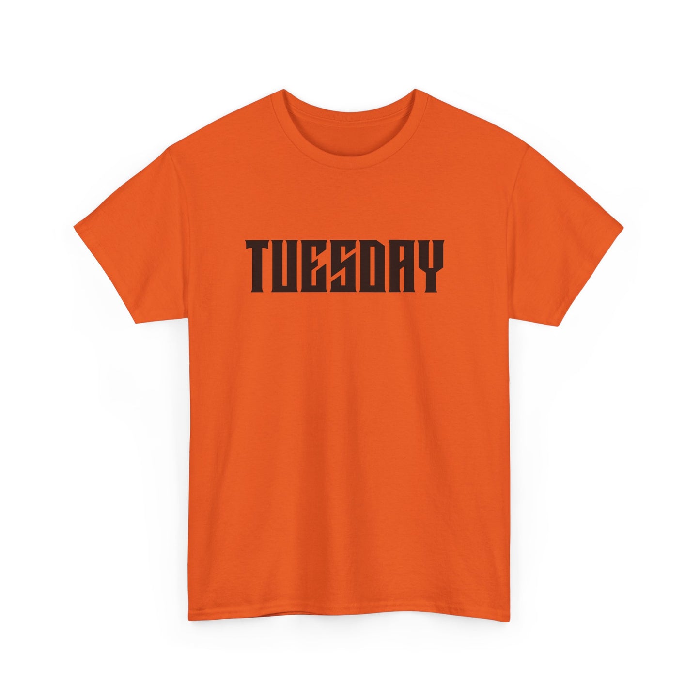 Graphic Tee with 'Tuesday' Print, Casual Wear, Streetwear, Gift for Students, Unisex Top, Everyday Fashion, Weekend Style