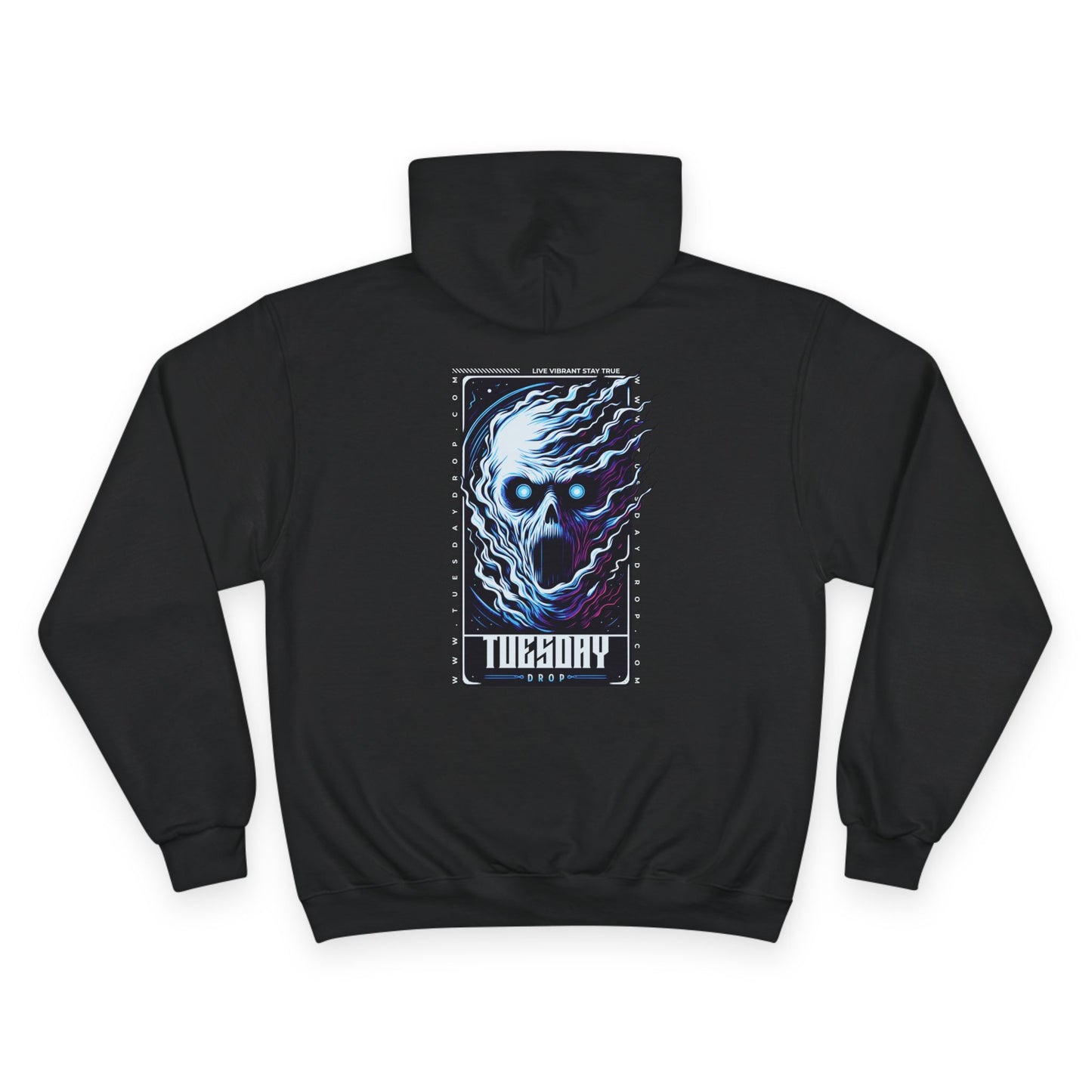 Tuesday Skull Champion Hoodie, Graphic Sweatshirt, Halloween Gift, Unique Casual Wear, Trendy Hoodie for Everyday Style