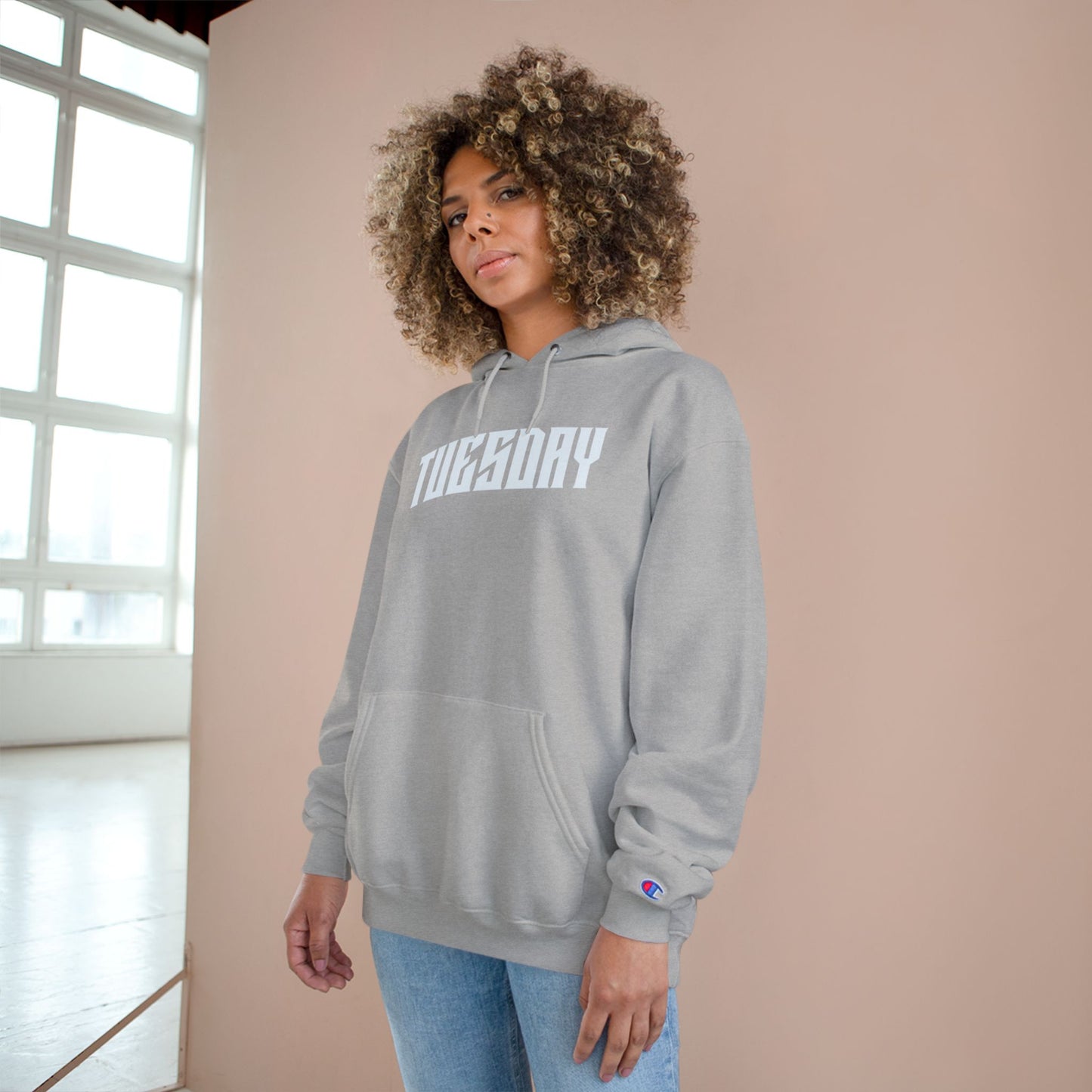 Tuesday Skull Champion Hoodie, Graphic Sweatshirt, Halloween Gift, Unique Casual Wear, Trendy Hoodie for Everyday Style