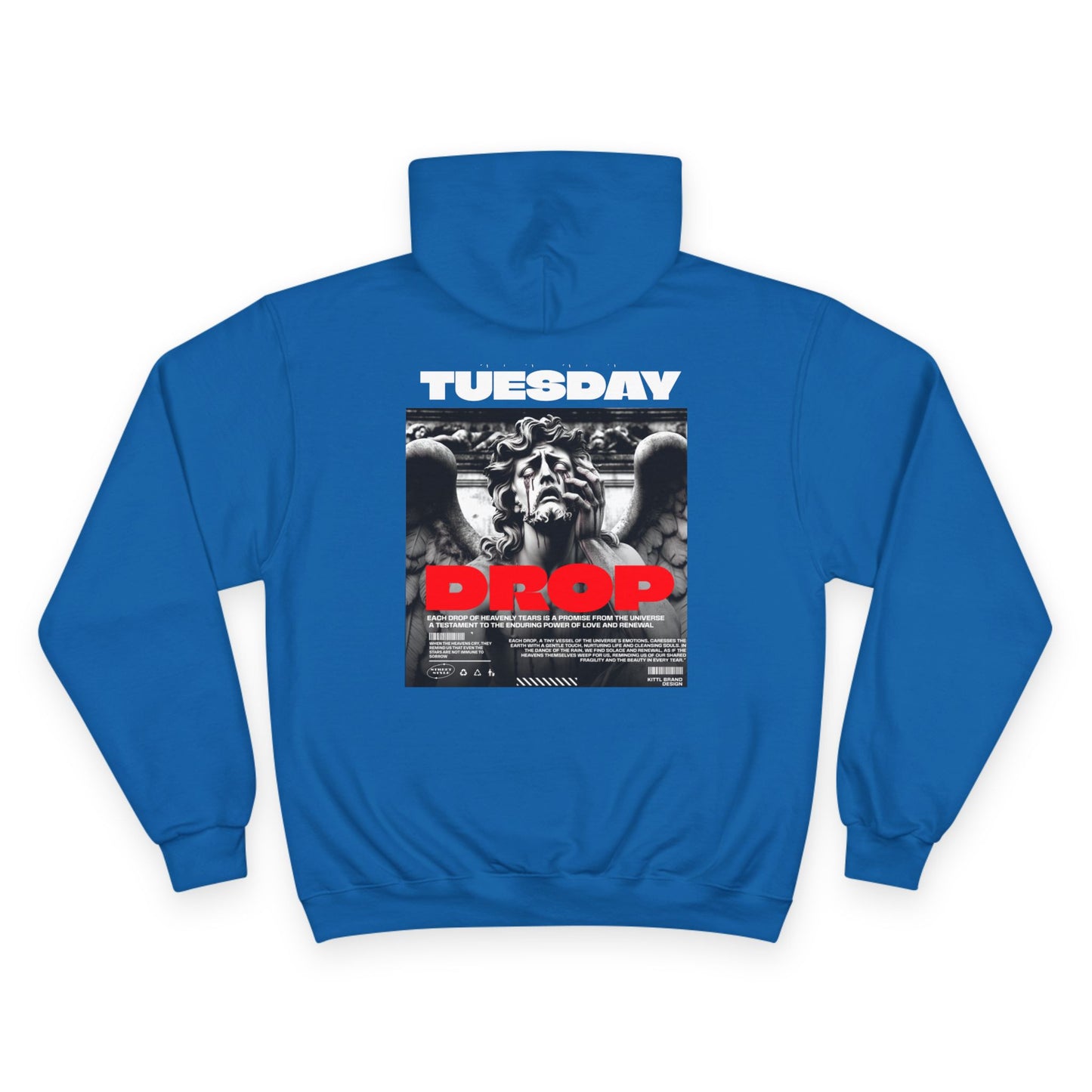 Casual Champion Hoodie with Tuesday Drop Design, Trendy Streetwear, Comfortable Gift for Him/Her, Perfect for Every Day, Cool Graphic [...]