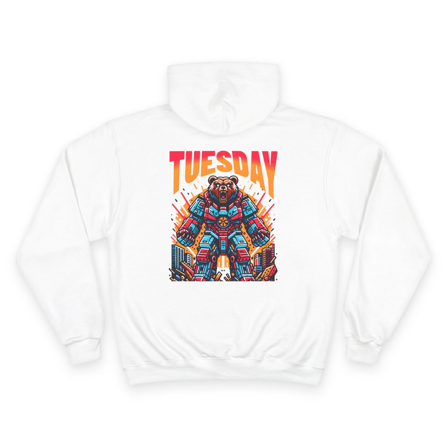 Stylish Tuesday Champion Hoodie, Graphic Hoodie, Casual Wear, Gift for Him, Unique Sweatshirt, Everyday Comfort