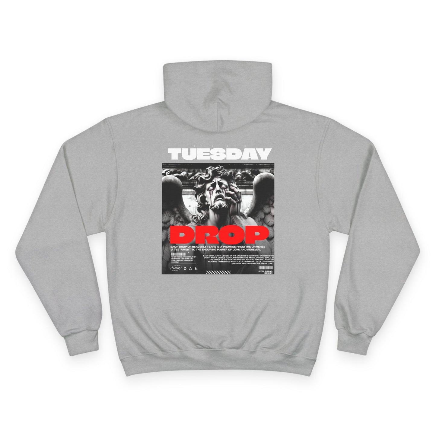 Casual Champion Hoodie with Tuesday Drop Design, Trendy Streetwear, Comfortable Gift for Him/Her, Perfect for Every Day, Cool Graphic [...]