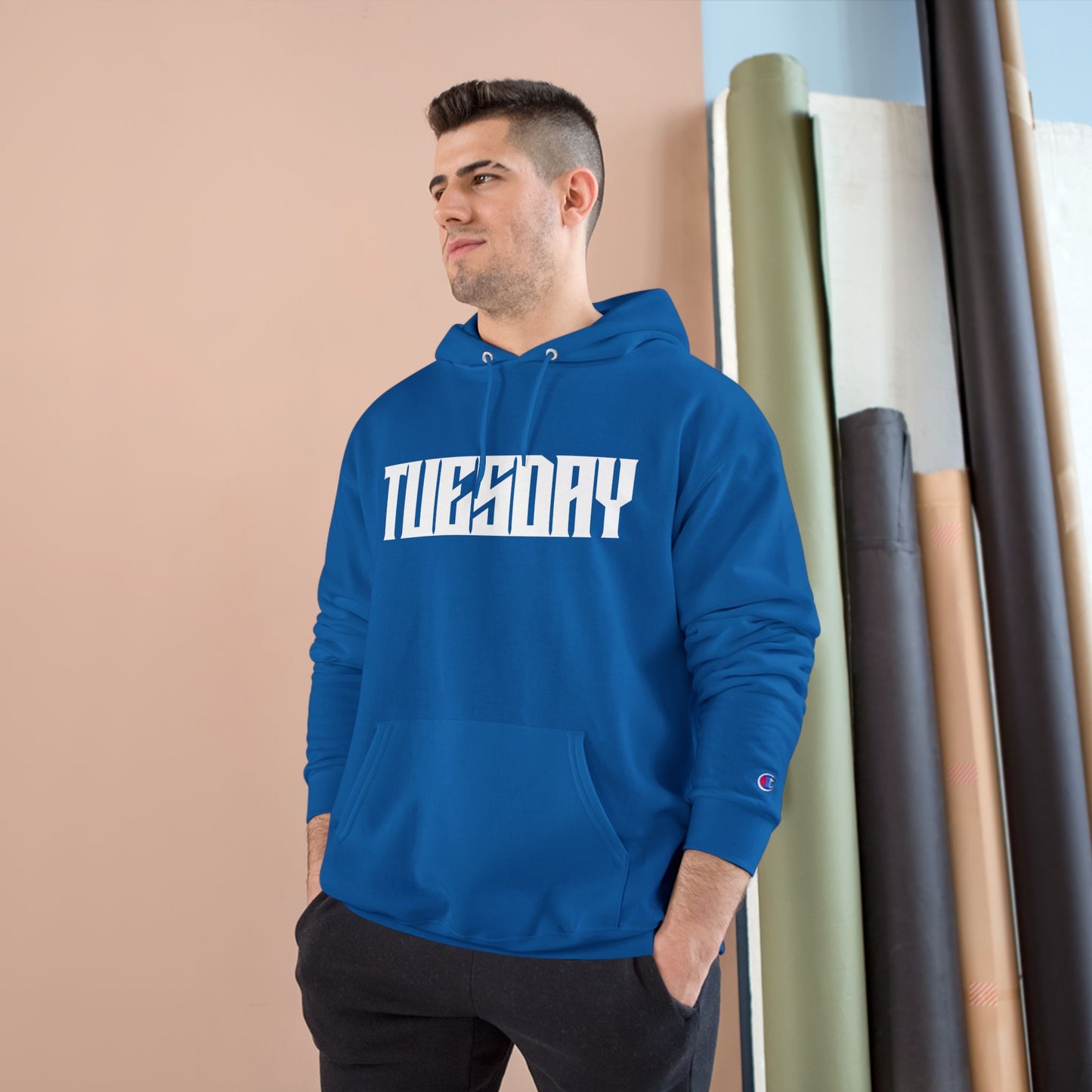 Tuesday Champion Hoodie - Casual Comfort Wear, Graphic Sweatshirt, Gift for Friends, Cozy Hoodie for Everyday Style, Unique Fashion [...]