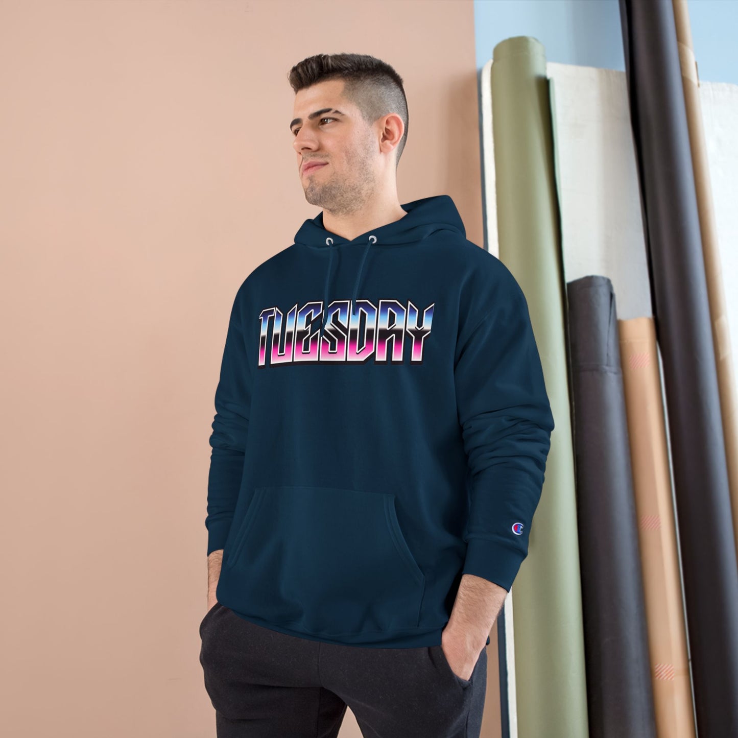 Retro-Inspired Champion Hoodie - 'Tuesday' Graphic Sweatshirt, Perfect Gift for Wolf Lovers, Cozy Lounge Wear, Stylish Everyday [...]