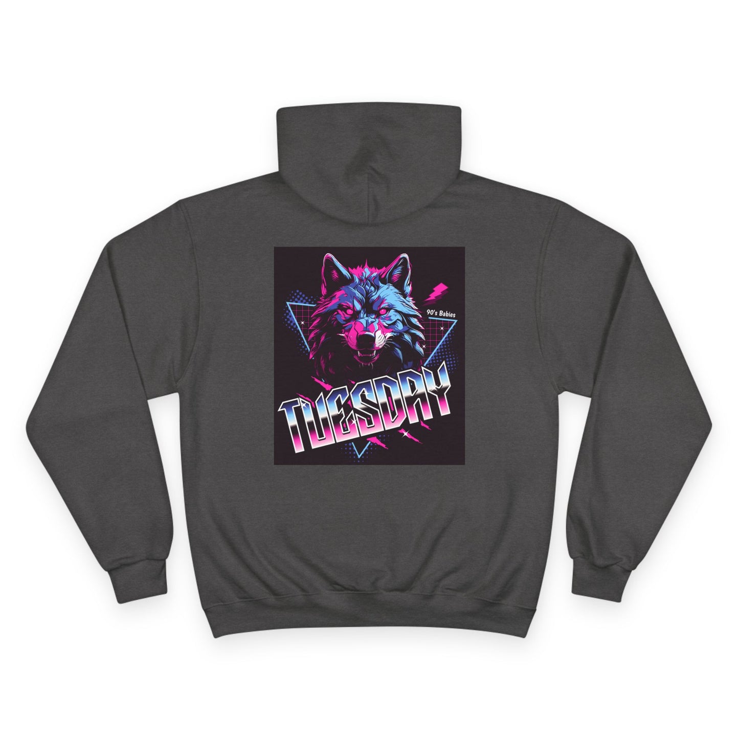 Retro-Inspired Champion Hoodie - 'Tuesday' Graphic Sweatshirt, Perfect Gift for Wolf Lovers, Cozy Lounge Wear, Stylish Everyday [...]
