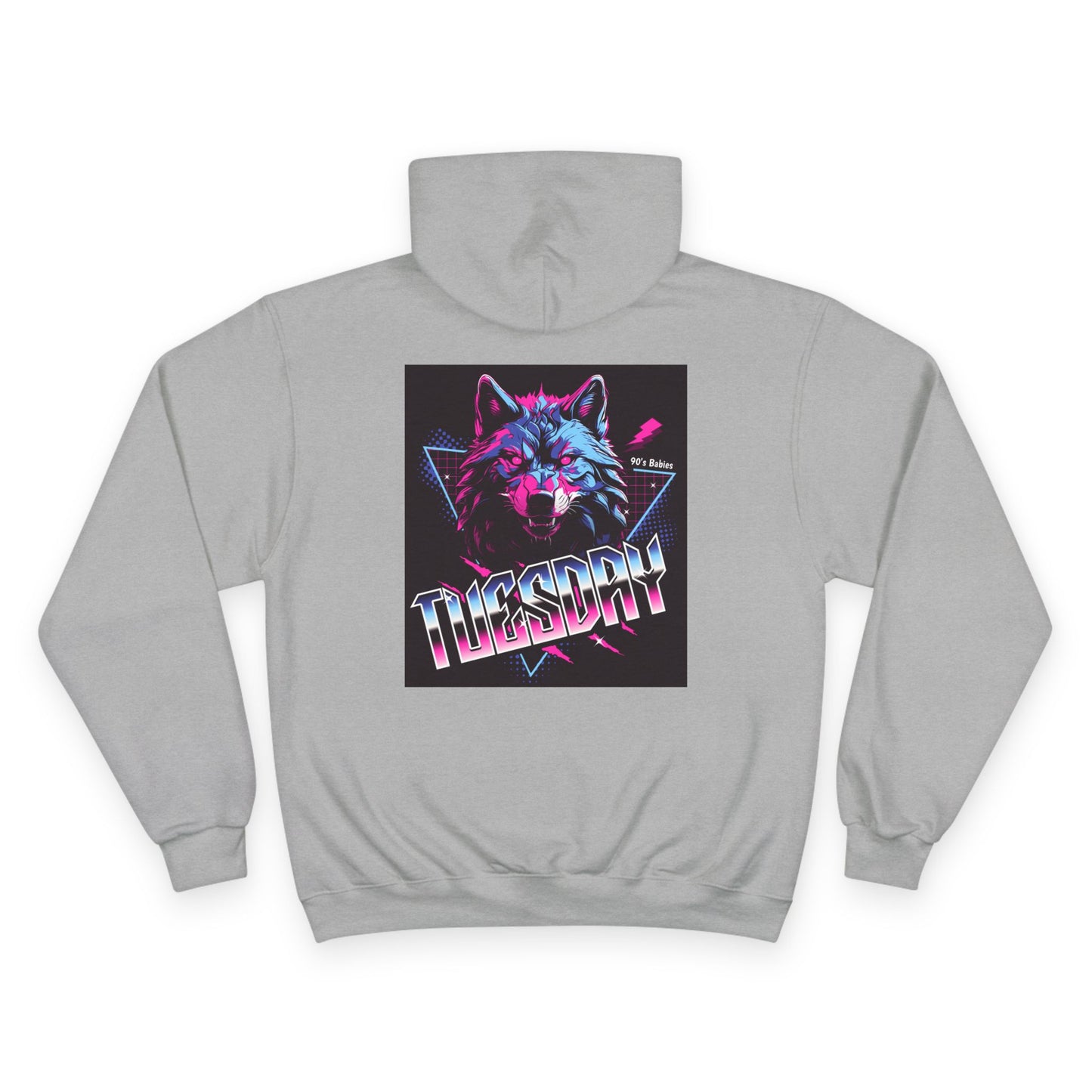 Retro-Inspired Champion Hoodie - 'Tuesday' Graphic Sweatshirt, Perfect Gift for Wolf Lovers, Cozy Lounge Wear, Stylish Everyday [...]